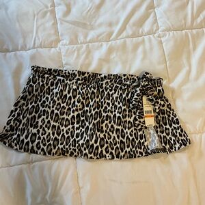 Tommy Bahama Leopard Print Mini Skirt in Brown and Black